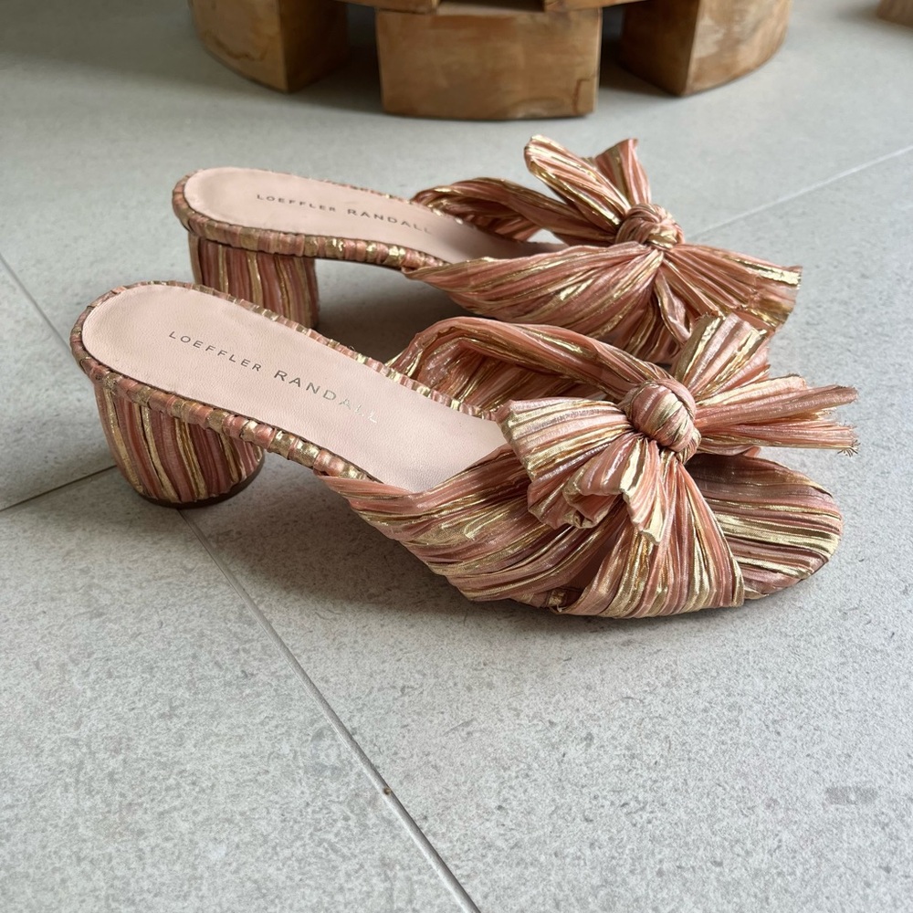 Loeffler Randall Women's peachy pink & gold Heeled Sandals